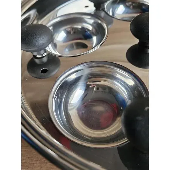 Norpro Stainless Steel 10.25" Egg Poacher & Skillet Set (#669) - 6 Cup - Picture 9 of 14